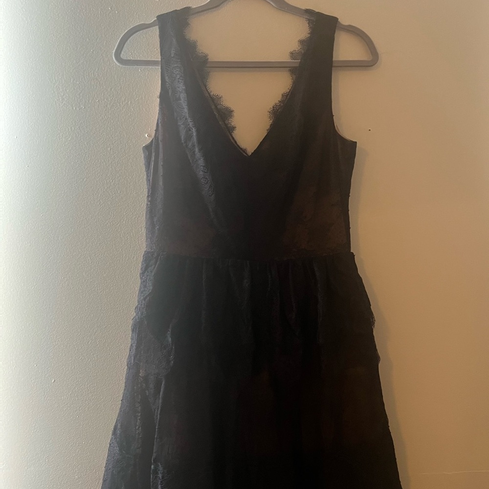 BCBG Elegant Black Lace Dress